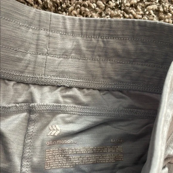 All in Motion Kids Light Gray Stretchy Drawstring Shorts - Picture 6 of 11